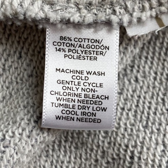 Lou & Grey Miss You Summer Pullover Hoodie Womens Small Gray Tassels Printed - Picture 9 of 10